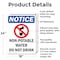 Signmission Non-Potable Water, 18 in W x Rectangle, Aluminum OS-2PACK-NS-A-1824-V-15106 - alternate 4